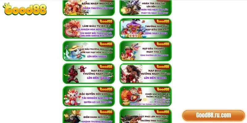 Chương trình khuyến mãi Good88 hấp dẫn