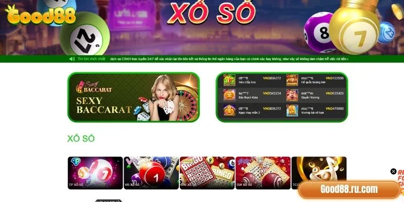 Điểm danh loạt sảnh game quay số hàng đầu trên Good88