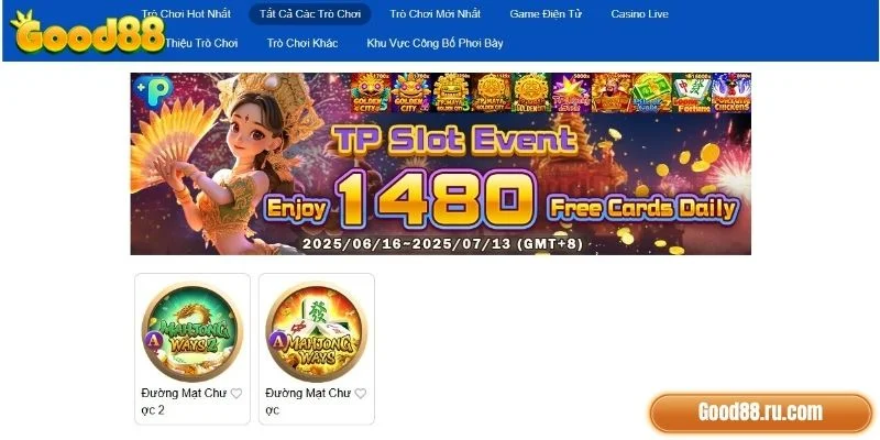 Đường Mạt Chược Good88 lấy cảm hứng từ game truyền thống của Trung Quốc